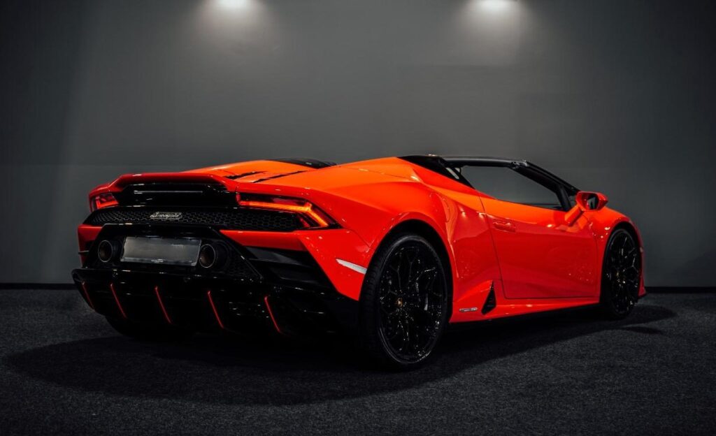 Huracan EVO Spyder Orange Rear